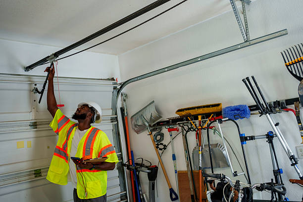 Professional Garage Door Maintenance technician working in Rio, WI